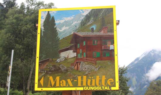 Wegweiser Maxhütte Zillertal