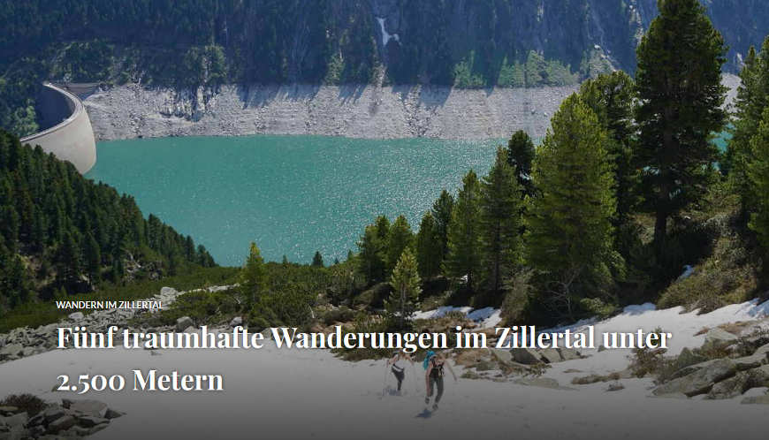Beitragsbild Fünf traumhafte Wanderungen im Zillertal