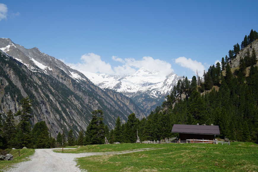 Der Zemmgrund im Zillertal: Blick auf die Grawandalm
