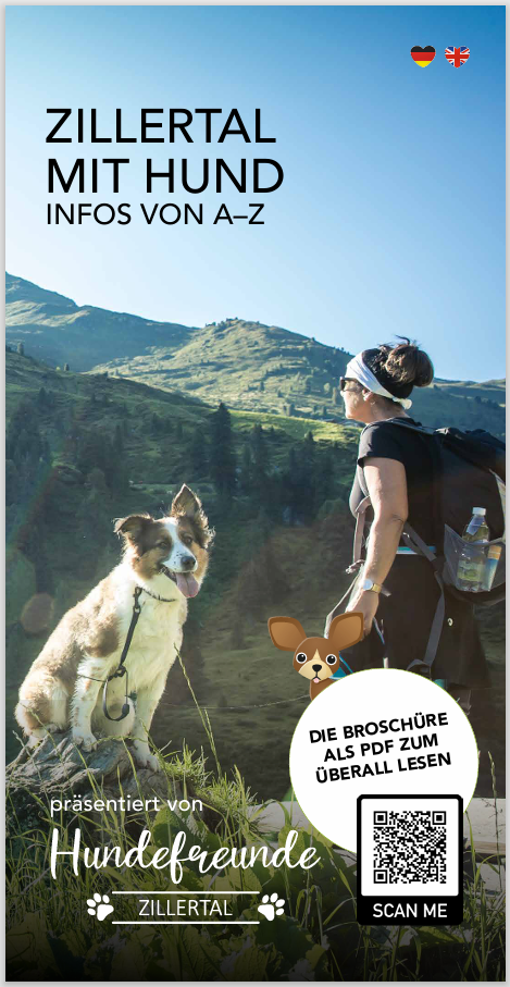 Wandern im Zillertal mit Hund: In der Broschüre "Zillertal mit Hund" gibt es die Tipps von tourtricks.de