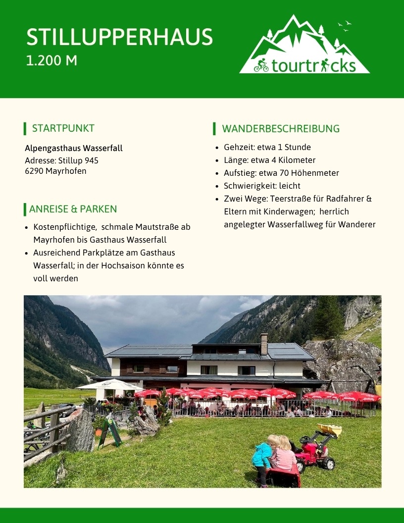 Wanderbeschreibung Stillupperhaus Zillertal

